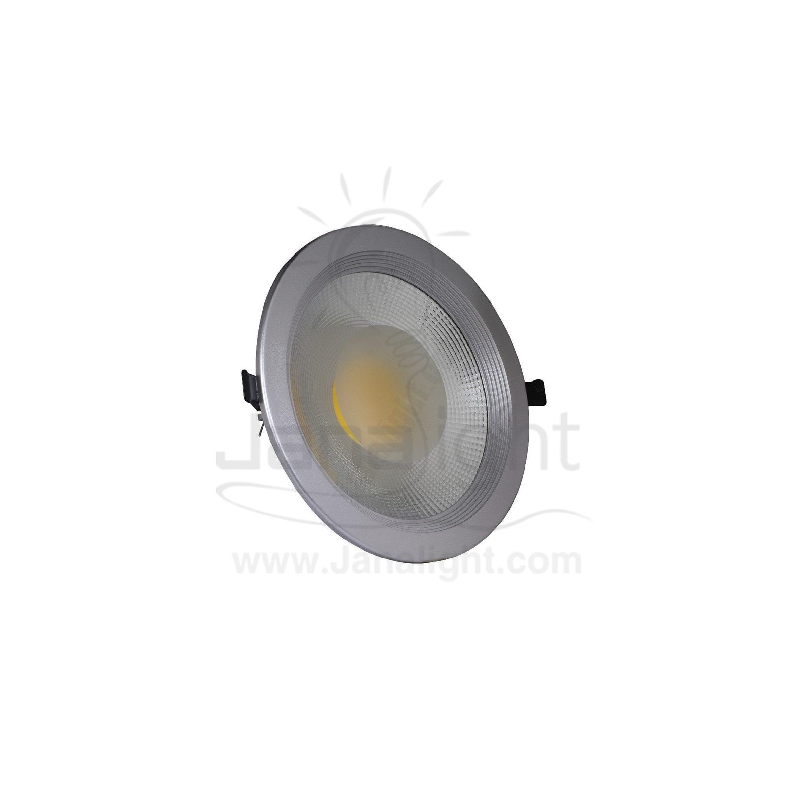 كشاف 30 وات كومبكت وورم حلق فضي جنى لايت plastic warm compact 30 watt downlight